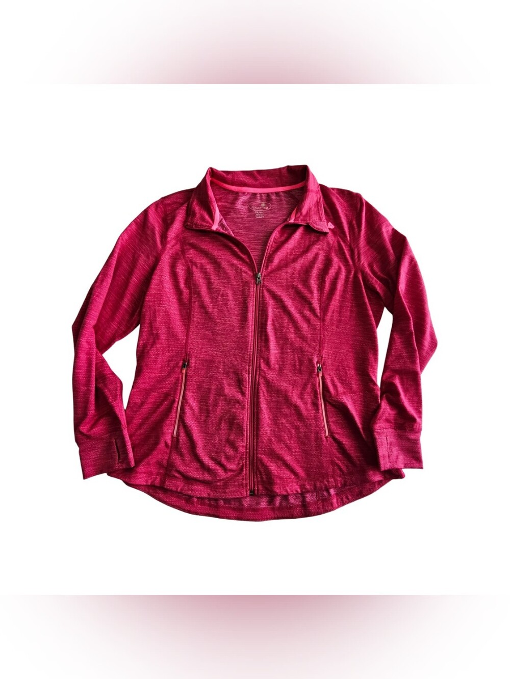 Tangerine Women's Plus Size XXL Fuchsia Full-Zip Active Jacket